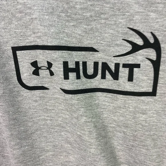 Under Armour Hoodie Mens Medium Gray Hunting Loose Fit Performance Pullover - Picture 2 of 10